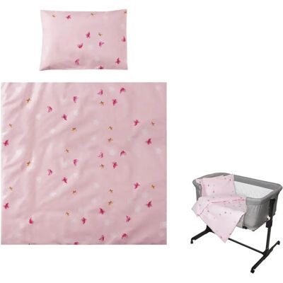 Lorelli Babybettwäsche-Set Eva - Pink - 75x75cm, 29x42cm Lorelli Babybettwäsche-Set Eva - Pink - 75x75cm, 29x42cm