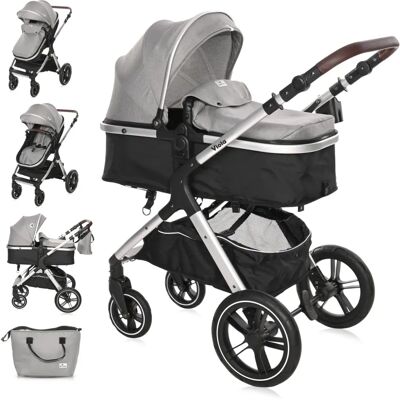 Lorelli Viola 2 in 1 Kinderwagen - Umkehrbarer Sitz, Tragetasche, bis 22kg Lorelli Viola 2 in 1 Kinderwagen - Umkehrbarer Sitz, Tragetasche, bis 22kg