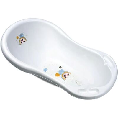 Lorelli Babybadewanne Rainbow 84 cm Wasserablauf Ergonomische Form Ablagefächer - Baby Badewanne Lorelli Babybadewanne Rainbow 84 cm Wasserablauf Ergonomische Form Ablagefächer - Baby Badewanne