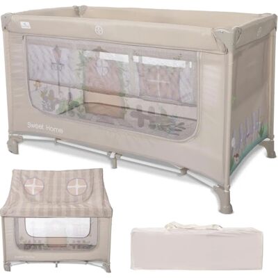 Lorelli Sweet Home Reisebett mit Dach - Beige Lorelli Sweet Home Reisebett mit Dach - Beige