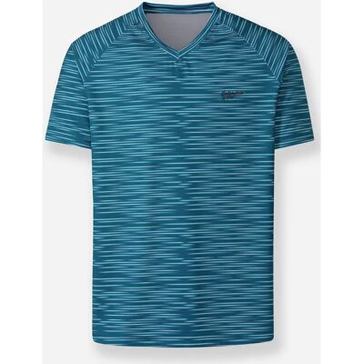 Catamaran Sports Funktions-Shirt - V-Ausschnitt Kurzarm Mehrfarben-Melange Catamaran Sports Funktions-Shirt - V-Ausschnitt Kurzarm Mehrfarben-Melange