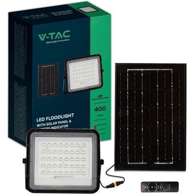 V-tac VT-40W Faro LED Solare - 6400K - 5000mAh - Cavo 3M - Telecomando incluso - Nero V-tac VT-40W Faro LED Solare - 6400K - 5000mAh - Cavo 3M - Telecomando incluso - Nero