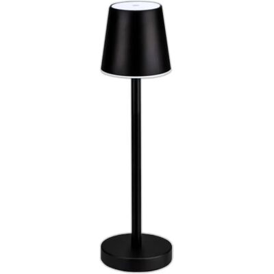 V-TAC Schwarze wiederaufladbare LED-Tischlampe 3W Touch Dimmbar 4000K V-TAC Schwarze wiederaufladbare LED-Tischlampe 3W Touch Dimmbar 4000K