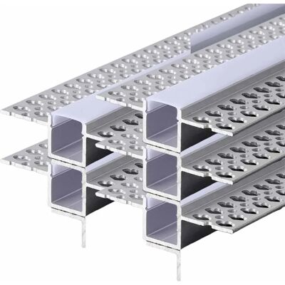 Profilo in alluminio V-Tac VT-8201 per strisce LED incassate - Profilo in alluminio Profilo in alluminio V-Tac VT-8201 per strisce LED incassate - Profilo in alluminio