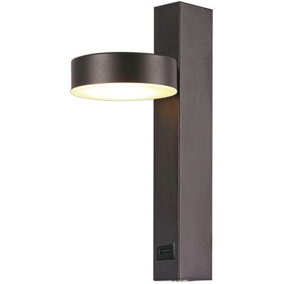 V-Tac 8W Applique da Parete con USB - Regolabile 180° Nero V-Tac 8W Applique da Parete con USB - Regolabile 180° Nero