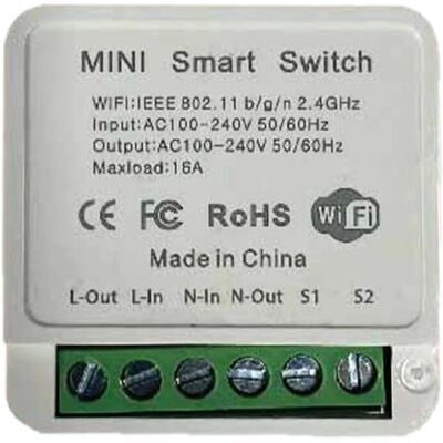 V-Tac Vt-5101 Mini Interruttore Wi-Fi Intelligente - 1 Canale V-Tac Vt-5101 Mini Interruttore Wi-Fi Intelligente - 1 Canale