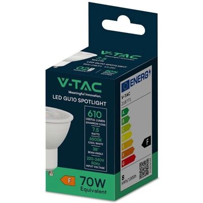 V-TAC LED GU10 7,5W Foco - Faretto LED GU10 V-TAC LED GU10 7,5W Foco - Faretto LED GU10