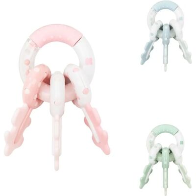 Kikkaboo Baby Rattle Schlüsselbund - Beißring für 3+ Monate Rosa Kikkaboo Baby Rattle Schlüsselbund - Beißring für 3+ Monate Rosa