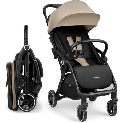 Poussette Ciela de Kikkaboo - Légère, Pliable, Rotation 360°, Beige - Transport Bébé Poussette Ciela de Kikkaboo - Légère, Pliable, Rotation 360°, Beige - Transport Bébé