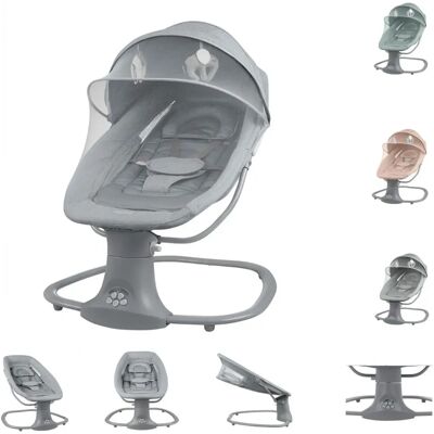Kikkaboo Baby Wippe Winks 2 in 1 Stuhl, Mückennetz, Timer, Musik, Fernbedienung - Babywippe Kikkaboo Baby Wippe Winks 2 in 1 Stuhl, Mückennetz, Timer, Musik, Fernbedienung - Babywippe