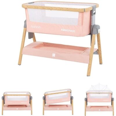 Kikkaboo Nanna Babybett - Höhenverstellbar, Mückennetz, Räder Kikkaboo Nanna Babybett - Höhenverstellbar, Mückennetz, Räder