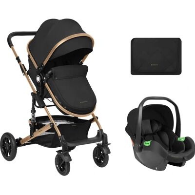 Kikkaboo Amaia 3-in-1 Kinderwagen & i-Size Autositz - Schwarz Kikkaboo Amaia 3-in-1 Kinderwagen & i-Size Autositz - Schwarz