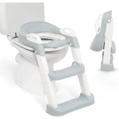 Accessorio WC Kikkaboo Lea - Scala Regolabile & Sedile - Sicuro per Bambini Accessorio WC Kikkaboo Lea - Scala Regolabile & Sedile - Sicuro per Bambini