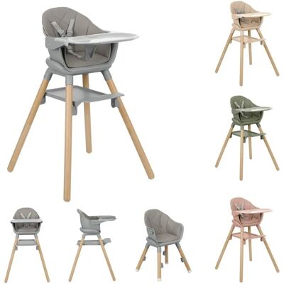Kikkaboo Holzhochstuhl 3-in-1 - Kinderhochstuhl Kikkaboo Holzhochstuhl 3-in-1 - Kinderhochstuhl