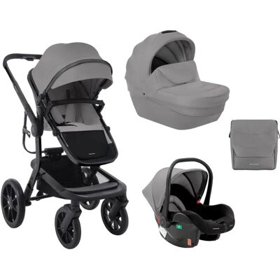 Kikkaboo Irene 3-in-1 Kombikinderwagen - Grau/Schwarz Kikkaboo Irene 3-in-1 Kombikinderwagen - Grau/Schwarz
