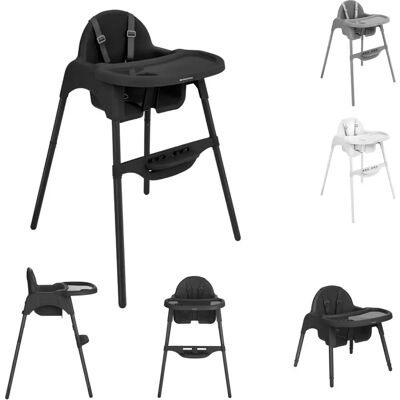 Sedia alta Kikkaboo Jammy - 2 in 1, Nero Sedia alta Kikkaboo Jammy - 2 in 1, Nero