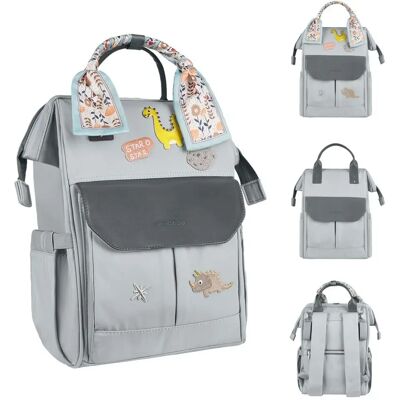 Kikkaboo Borsa Cambio Myla - Zaino, Tappetino, Dino grigio Kikkaboo Borsa Cambio Myla - Zaino, Tappetino, Dino grigio