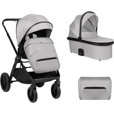 Kikkaboo Tiffany 2 in 1 Kinderwagen mit Babywanne, Sportsitz, Wickeltasche Kikkaboo Tiffany 2 in 1 Kinderwagen mit Babywanne, Sportsitz, Wickeltasche