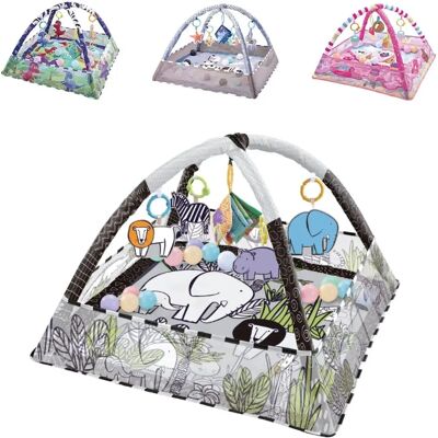 Kikkaboo Spielbogen, Krabbeldecke 2 in 1 - Baby Spielmatte Kikkaboo Spielbogen, Krabbeldecke 2 in 1 - Baby Spielmatte