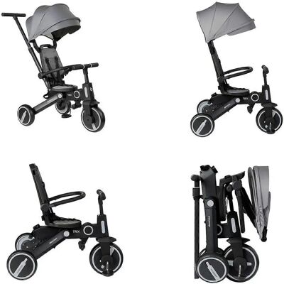 Kikkaboo Dreirad - 3-in-1 mit Sonnendach - Grau Kikkaboo Dreirad - 3-in-1 mit Sonnendach - Grau