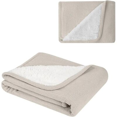 Kikkaboo Babydecke - Dream big 100x75cm, Baumwolle, Hellbraun Kikkaboo Babydecke - Dream big 100x75cm, Baumwolle, Hellbraun