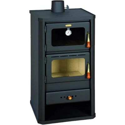 Dřevěná krbová kamna PRITY Firenze - 12,1kW - Černá - Vytápění dřevem Dřevěná krbová kamna PRITY Firenze - 12,1kW - Černá - Vytápění dřevem