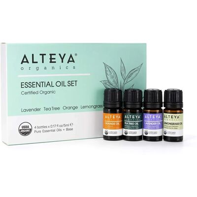 Alteya Ekologiska Äkta Oljor - Lavendel, Tee Tree, Apelsin, Citronella Alteya Ekologiska Äkta Oljor - Lavendel, Tee Tree, Apelsin, Citronella
