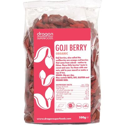 Dragon Superfoods Økologiske Tørkede Gojibær - 100 g Dragon Superfoods Økologiske Tørkede Gojibær - 100 g