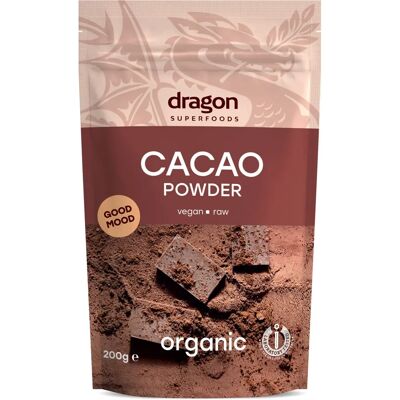 Økologisk kakaopulver Dragon Superfoods - Bønne - 200g Økologisk kakaopulver Dragon Superfoods - Bønne - 200g