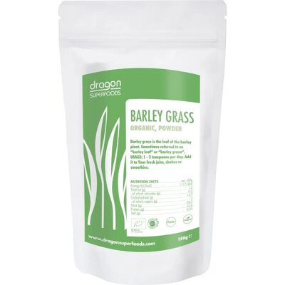 Dragon Superfoods Økologisk bygggresspulver - 150 g Dragon Superfoods Økologisk bygggresspulver - 150 g