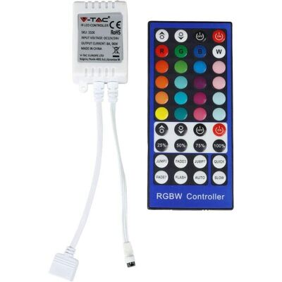 V-TAC Kompakter RGB+W LED Controller - IR Fernbedienung V-TAC Kompakter RGB+W LED Controller - IR Fernbedienung