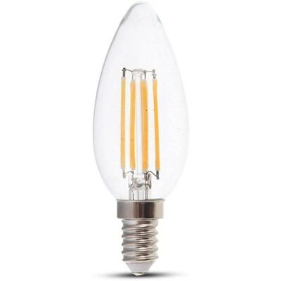 V-TAC Ampoules LED Bougie 10 4W E14 2700K - Publicité V-TAC Ampoules LED Bougie 10 4W E14 2700K - Publicité