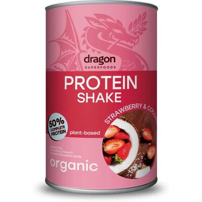 Dragon Superfoods Proteinpulver - Erdbeer + Kokos - Vegan, Natürlich Dragon Superfoods Proteinpulver - Erdbeer + Kokos - Vegan, Natürlich