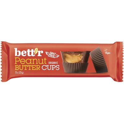 Smart Organic BIO Nut Butter Cups – mantequilla de cacahuete y chocolate, 3 x 13 g - Nut Butter Cups Smart Organic BIO Nut Butter Cups – mantequilla de cacahuete y chocolate, 3 x 13 g - Nut Butter Cups