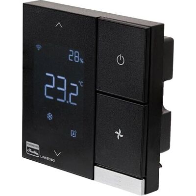 Shelly ST802-B Intelligenter HVAC-Thermostat - Schwarz - Heizungssteuerung Shelly ST802-B Intelligenter HVAC-Thermostat - Schwarz - Heizungssteuerung