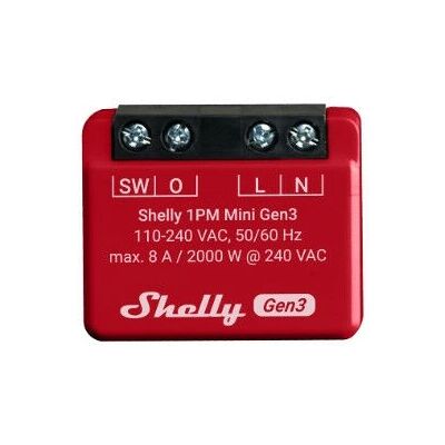 Shelly Plus 1PM Mini Gen3 Smart Switch - Energy Monitor Shelly Plus 1PM Mini Gen3 Smart Switch - Energy Monitor