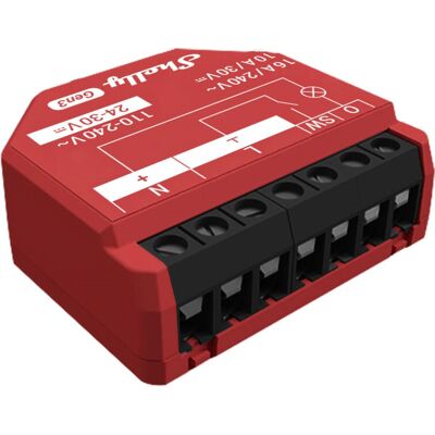 Shelly 1PM Gen3 Smart Switch - Energy Monitoring - Wi-Fi & Bluetooth Shelly 1PM Gen3 Smart Switch - Energy Monitoring - Wi-Fi & Bluetooth