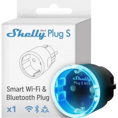 Shelly Plug S (Gen3) Noir - Prise intelligente Shelly Plug S (Gen3) Noir - Prise intelligente