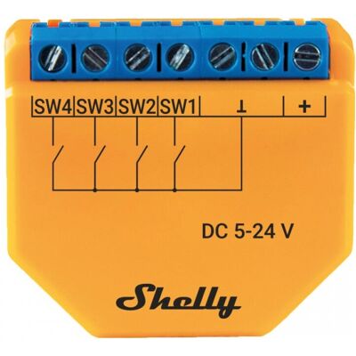 Shelly Plus i4 DC Relè elettrico - Controllo scene Shelly Plus i4 DC Relè elettrico - Controllo scene