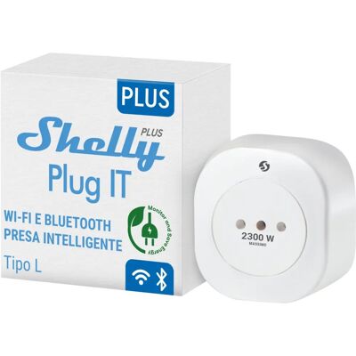 Presina intelligente Shelly Plus Plug Wi-Fi - Monitoraggio energia - Alexa & Google Presina intelligente Shelly Plus Plug Wi-Fi - Monitoraggio energia - Alexa & Google