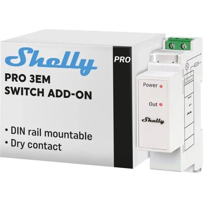 Shelly Pro 3EM Switch Add-On - Energistyring Shelly Pro 3EM Switch Add-On - Energistyring