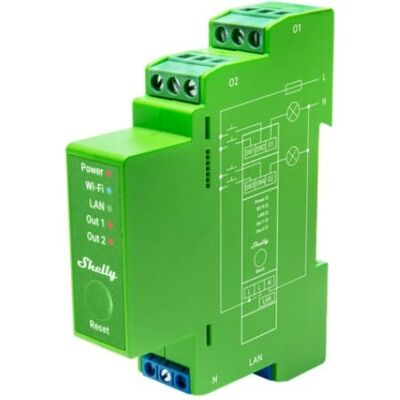 Shelly Pro Dimmer 2 - Smart Dimmer with Bluetooth & Wi-Fi Shelly Pro Dimmer 2 - Smart Dimmer with Bluetooth & Wi-Fi