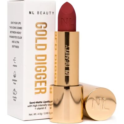 NL Beauty Gold Digger Rossetto - So Rich - Effetto opaco duraturo NL Beauty Gold Digger Rossetto - So Rich - Effetto opaco duraturo
