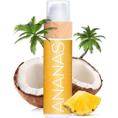 Cocosolis ANANAS olio solare nutriente - Ananas & Vaniglia - Senza SPF - 110 ml Cocosolis ANANAS olio solare nutriente - Ananas & Vaniglia - Senza SPF - 110 ml
