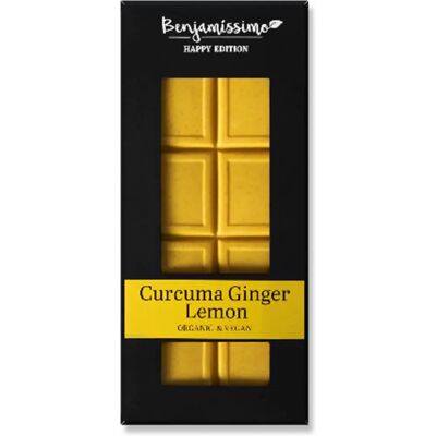 Benjamissimo Vegansk Sjokolade med Gurkemeie, Ingefær, Sitron - Sjokoladebar Benjamissimo Vegansk Sjokolade med Gurkemeie, Ingefær, Sitron - Sjokoladebar