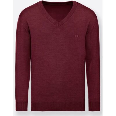 MARCO DONATI V-Pullover - Unifarben Wollpullover MARCO DONATI V-Pullover - Unifarben Wollpullover