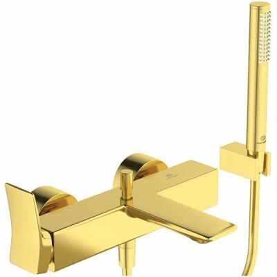 Miscelatore vasca Ideal Standard - Oro spazzolato - con doccetta Miscelatore vasca Ideal Standard - Oro spazzolato - con doccetta