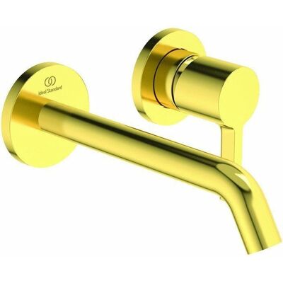 Ideal Standard Wand-Waschtischarmatur - Brushed Gold - 180mm Ausladung Ideal Standard Wand-Waschtischarmatur - Brushed Gold - 180mm Ausladung