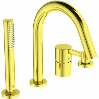 Amestecător de cadă Ideal Standard - 4 găuri - Auriu Periat Amestecător de cadă Ideal Standard - 4 găuri - Auriu Periat