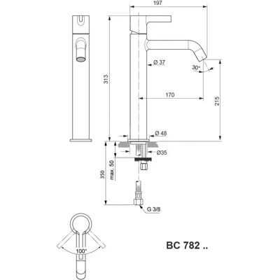 Amestecător de baie Ideal Standard Joy - Bază extinsă - 170mm proiecție - Gri Magnetic Amestecător de baie Ideal Standard Joy - Bază extinsă - 170mm proiecție - Gri Magnetic